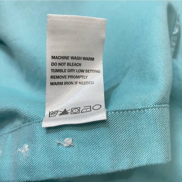 Miller Performance 100% Organic Cotton Size 2XT Teal Blue Short Sleeve Shirt - Picture 4 of 16